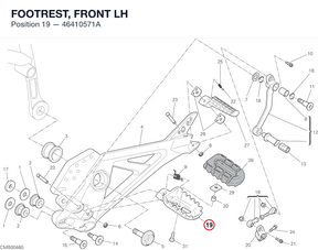FOOTREST, FRONT LH