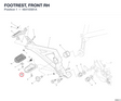 FOOTREST, FRONT RH