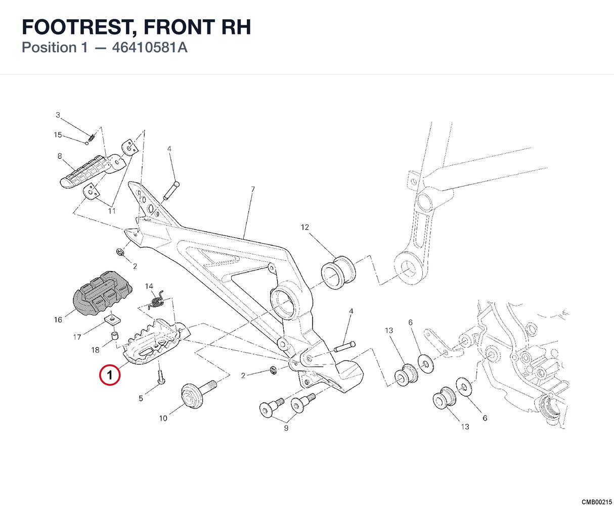 FOOTREST, FRONT RH