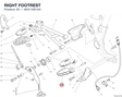 RIGHT FOOTREST 46411081AA diagram position