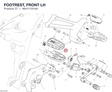 FOOTREST, FRONT LH 46411191AA diagram position