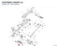 FOOTREST, FRONT LH 46411291AA diagram position