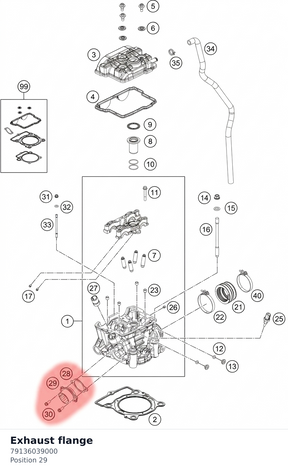Diagram preview: Exhaust flange (79136039000)