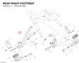 REAR RIGHT FOOTREST 46510761BA diagram position