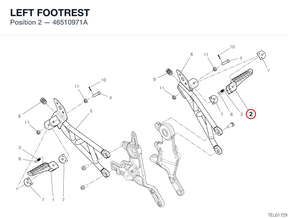 LEFT FOOTREST 46510971A diagram position