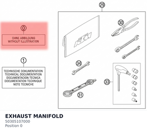 Diagram preview: EXHAUST MANIFOLD (50305107000)