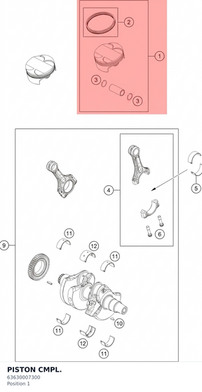 Diagram preview: PISTON CMPL. (63630007300)