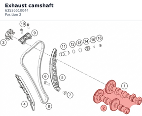 Diagram preview: Exhaust camshaft (63536510044)