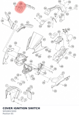 Diagram preview: COVER IGNITION SWITCH (90508023000)