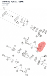 Diagram preview: SHIFTING FORK 2. GEAR (79034002000)
