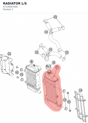 Diagram preview: RADIATOR L/S (47135007000)