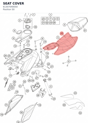 Diagram preview: SEAT COVER (61307040050)