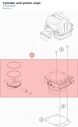 Diagram preview: Cylinder and piston cmpl. (79730038000)