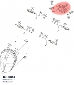Diagram preview: Tail light (64114040000)