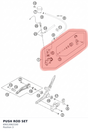 Diagram preview: PUSH ROD SET (69013062100)