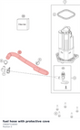 Diagram preview: fuel hose with protective cove (C90007116040)