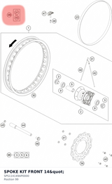 Diagram preview: SPOKE KIT FRONT 14" (SPS114149AP0000)