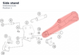 Diagram preview: Side stand (93003023100)