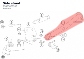 Diagram preview: Side stand (93003023100)