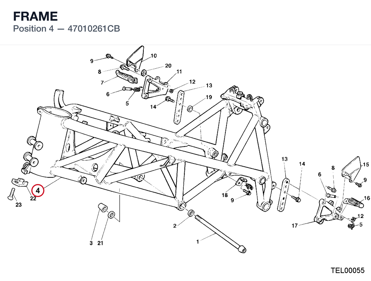 FRAME 47010261CB diagram position