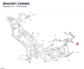 BRACKET, FAIRING 47010791B diagram position