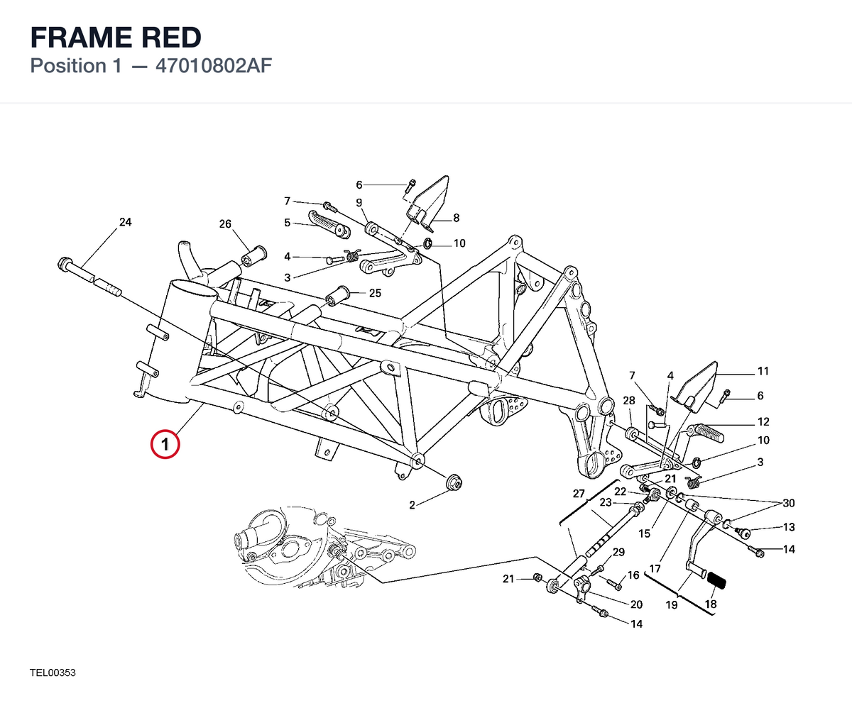 FRAME RED 47010802AF diagram position