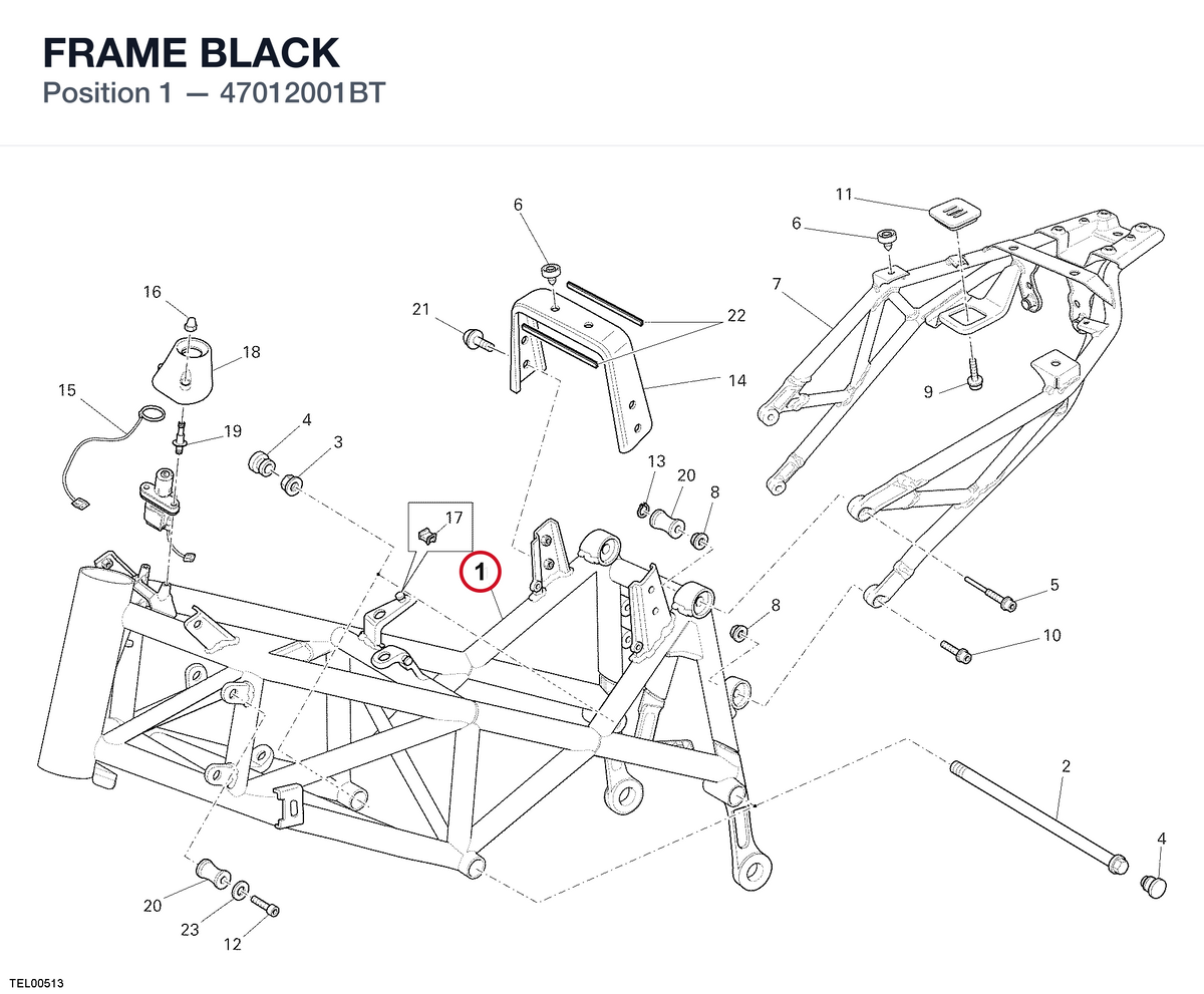 FRAME BLACK 47012001BT diagram position
