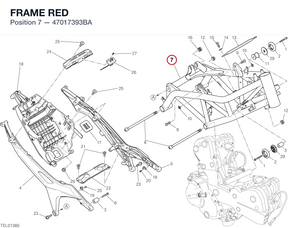 FRAME RED 47017393BA diagram position