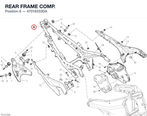 REAR FRAME COMP. 47018333DA diagram position