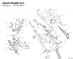 REAR FRAME R.H. 47018412BA diagram position