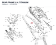 REAR FRAME L.H. TITANIUM 47019191A diagram position