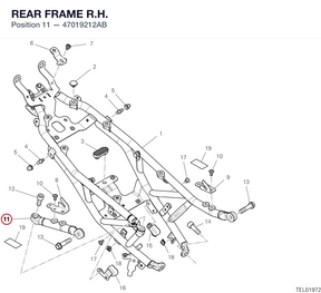 REAR FRAME R.H. 47019212AB diagram position