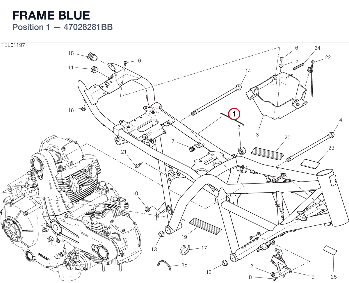 FRAME BLUE 47028281BB diagram position
