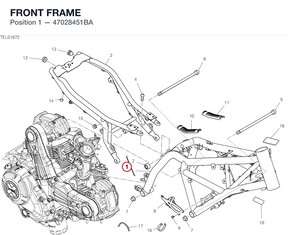 FRONT FRAME 47028451BA diagram position