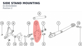 Diagram preview: SIDE STAND MOUNTING (61303028000)