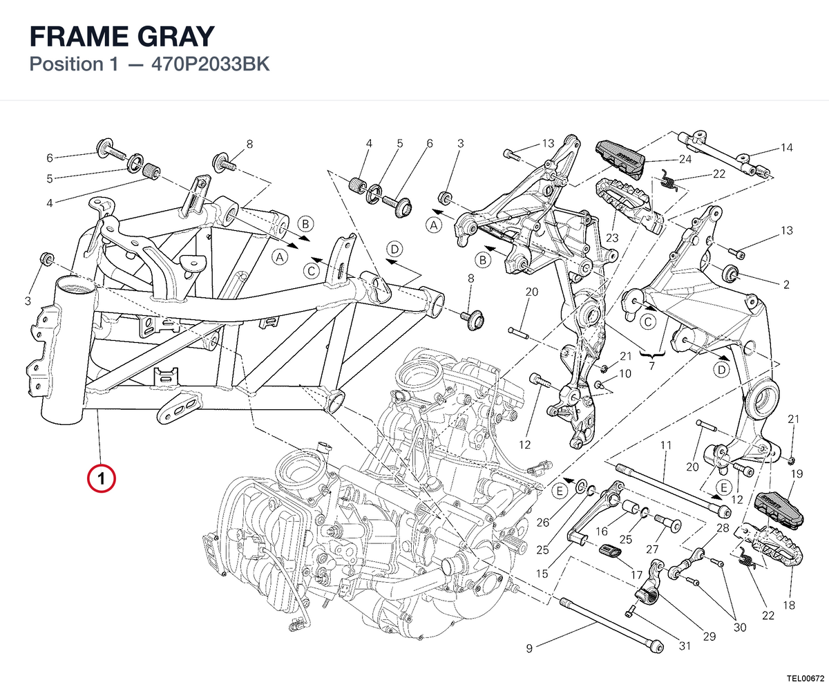 FRAME GRAY 470P2033BK diagram position