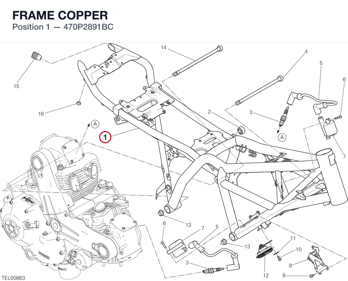 FRAME COPPER 470P2891BC diagram position