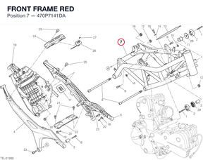 FRONT FRAME RED 470P7141DA diagram position