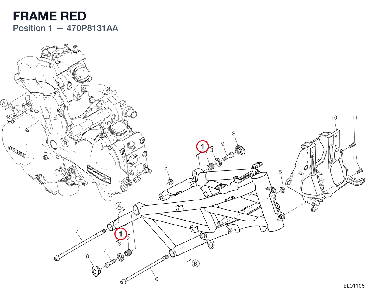 FRAME RED 470P8131AA diagram position