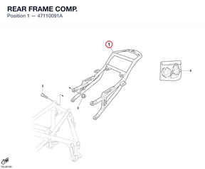 REAR FRAME COMP. 47110091A diagram position
