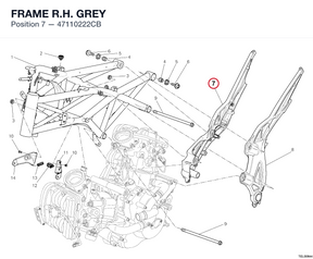 FRAME R.H. GREY 47110222CB diagram position