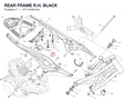 REAR FRAME R.H. BLACK 47110461AA diagram position