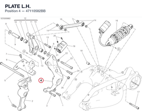 PLATE L.H. 47110582BB diagram position