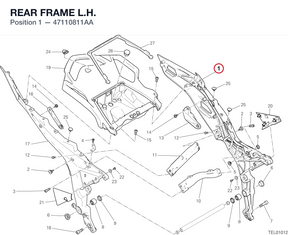 REAR FRAME L.H. 47110811AA diagram position