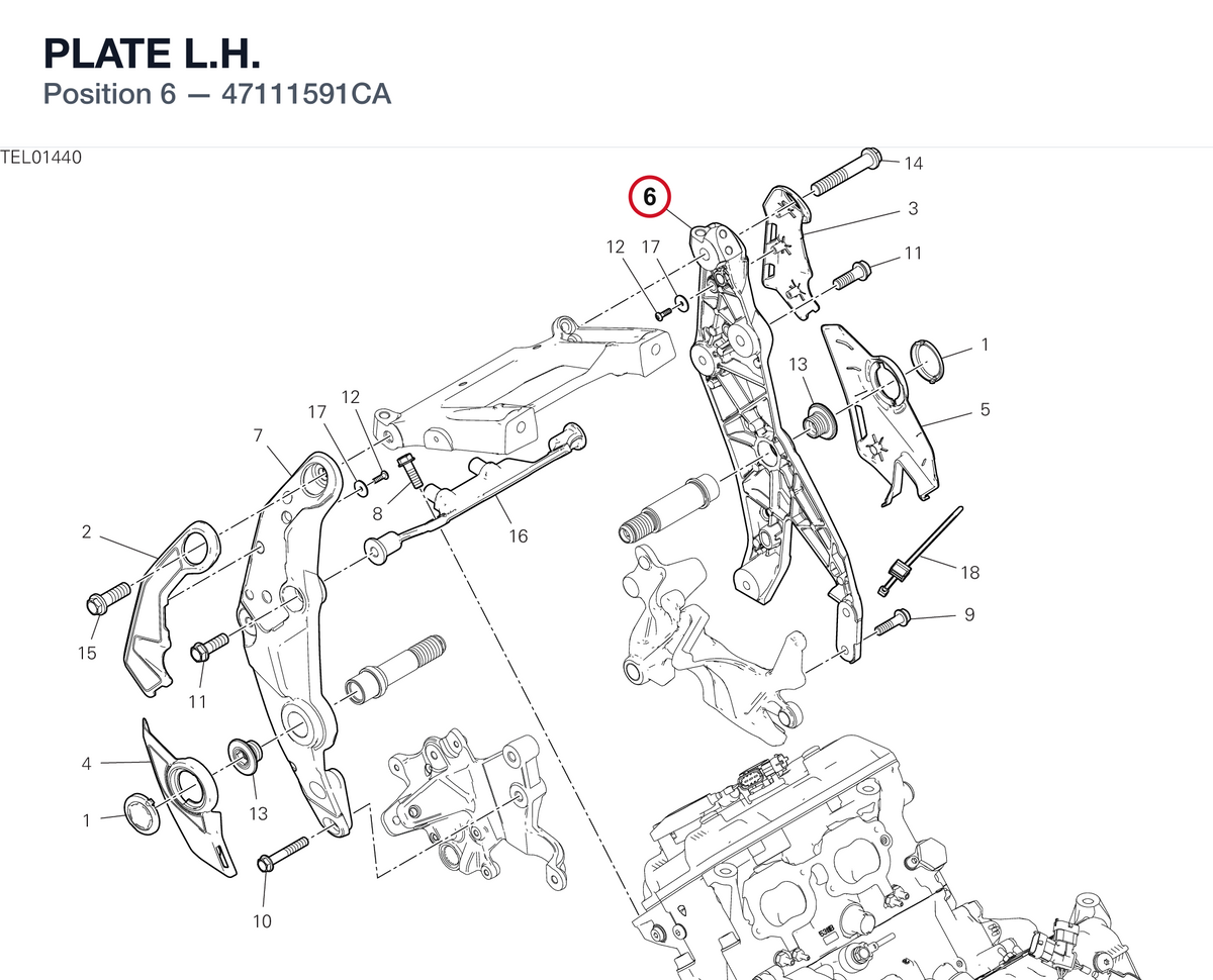 PLATE L.H. 47111591CA diagram position