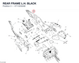 REAR FRAME L.H. BLACK 47112232AB diagram position