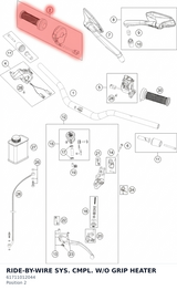 Diagram preview: RIDE-BY-WIRE SYS. CMPL. W/O GRIP HEATER (61711012044)