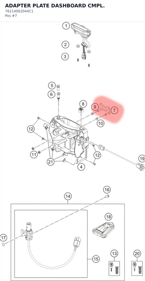 Diagram preview: ADAPTER PLATE DASHBOARD CMPL. (76114062044C1)