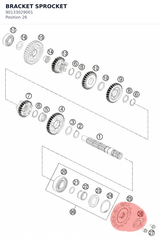 Diagram preview: BRACKET SPROCKET (90133029001)