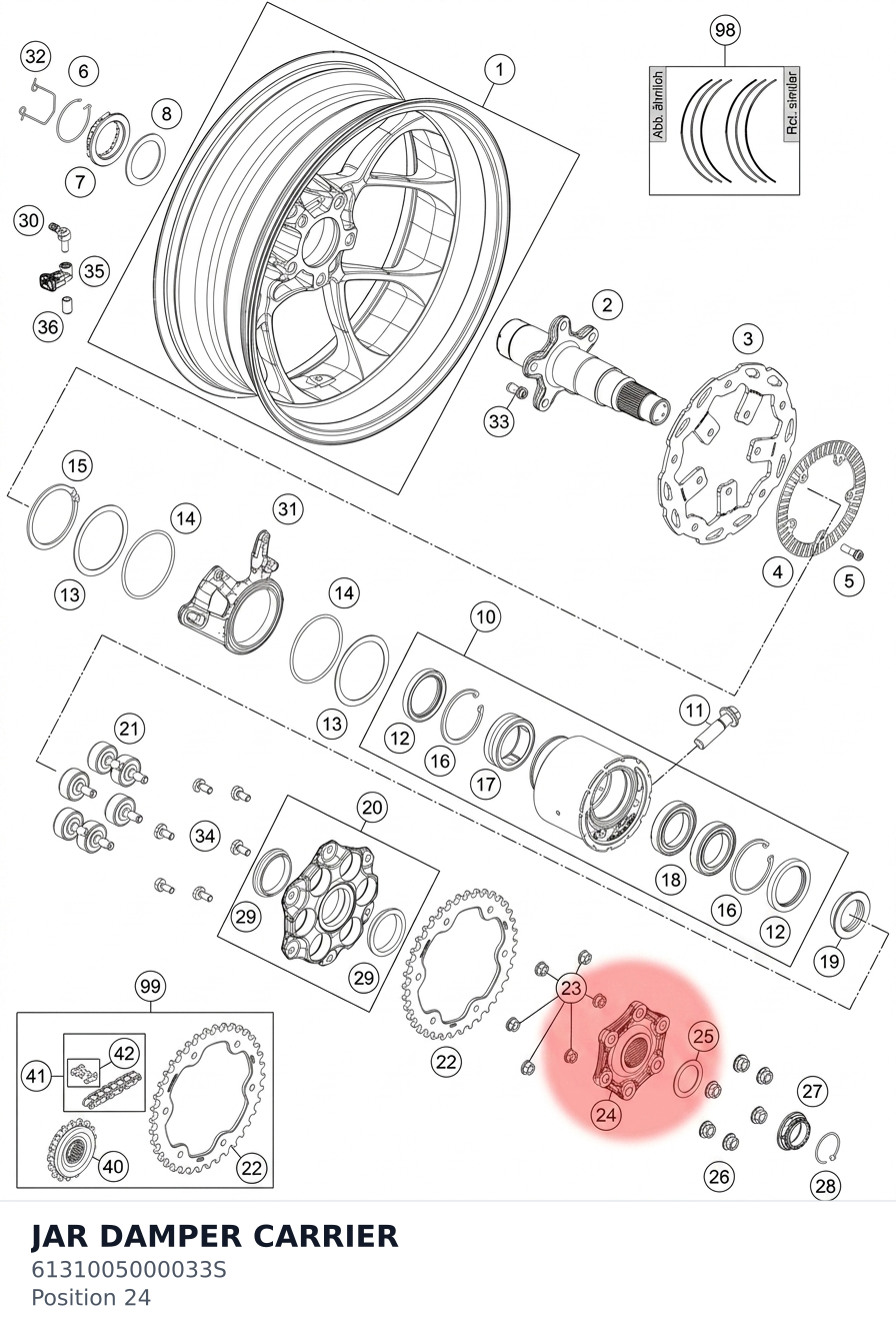 Diagram preview: JAR DAMPER CARRIER (6131005000033S)